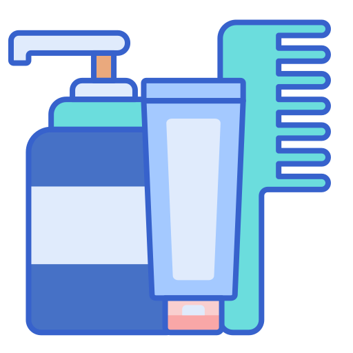 Imagen de productos para el cuidado personal tales como la crema dental, jabón de baño, etc.